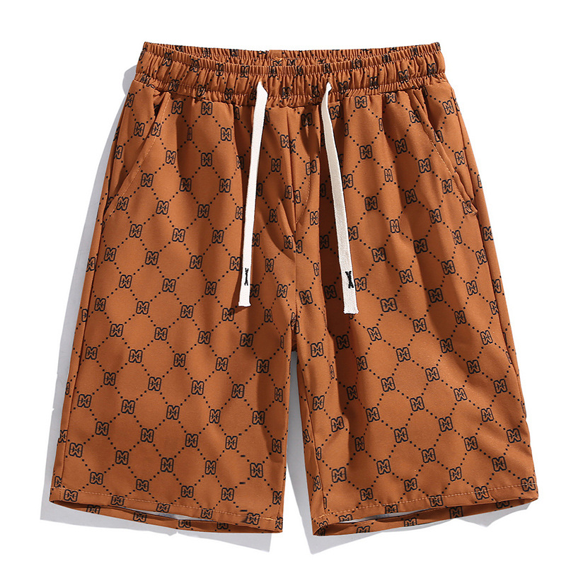 Shorts Sommer bedruckte Herren-Eisseide atmungsaktive lässige lose Strandbekleidung Laufsport Basketballhosen_voghion.com