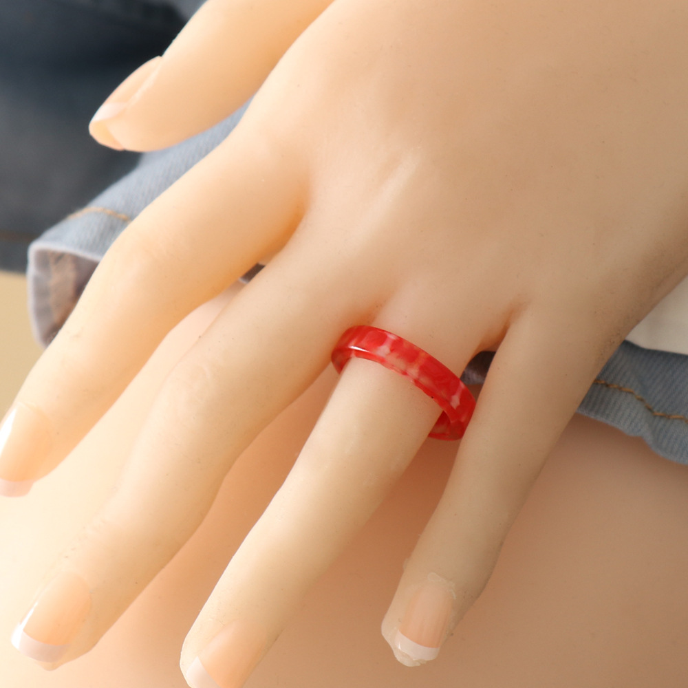 Fashion Style Acrylic Korean Trendy Ring Set display picture 2