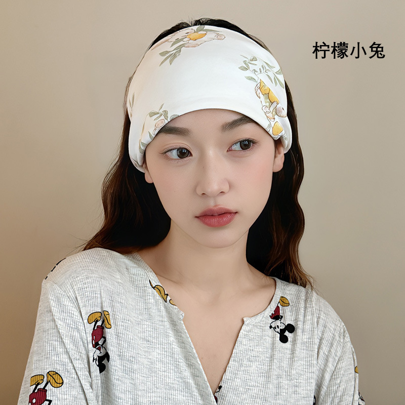 Jingqi 産後帽子夏薄い純綿マタニティ帽子防風額保護産後大きな頭囲産後帽子ターバンヘッドバンド|undefined