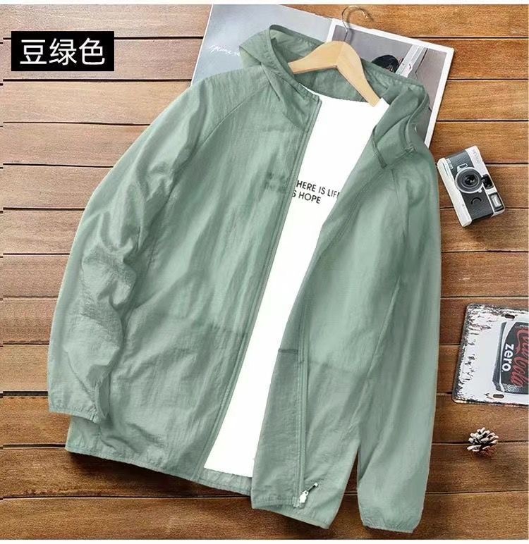 Chaqueta de verano, ropa de protección solar, comercio exterior, nueva ropa de protección solar de hielo para hombres, delgada, ultraligera, casual al aire libre, moda para hombres