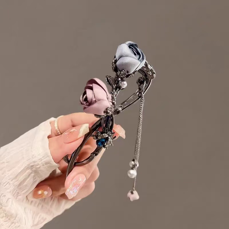 로즈 투톤 트위스트 클립