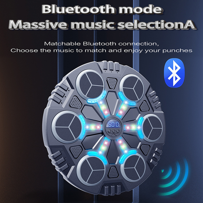 Hot Cross-border Smart Scoring Bluetooth Boxing Target Children Music Boxing Machine Fitness Boxing Trainer Decompression Toy