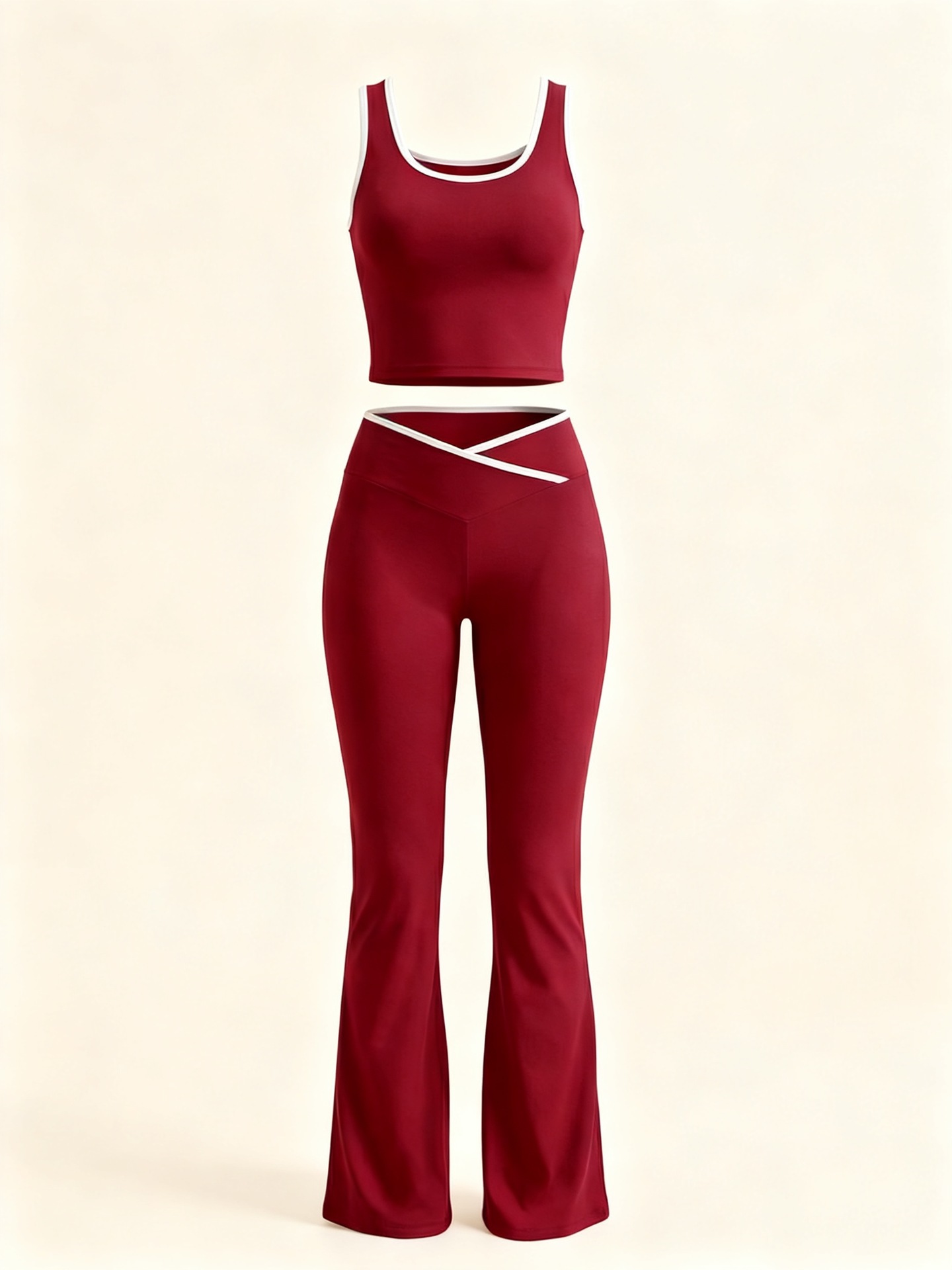 Women's Clothing Women's Style Round Neck Two Piece Set Summer Casual Vest Top And Trousers For Formal & Casual For Women_ecoleips.com