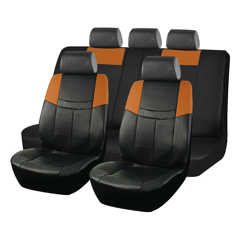 Pu Leather Car Seat Cover, All-Inclusive, Anti-Stain, Anti-Scratch, Universal for Cars, Suvs, Trucks, Front and Rear Seat Protection Cover