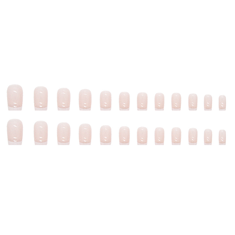 Minimalist French White Girl Gentle Enhancement European Square False Product Sheet Special Practice Nail_voghion.com