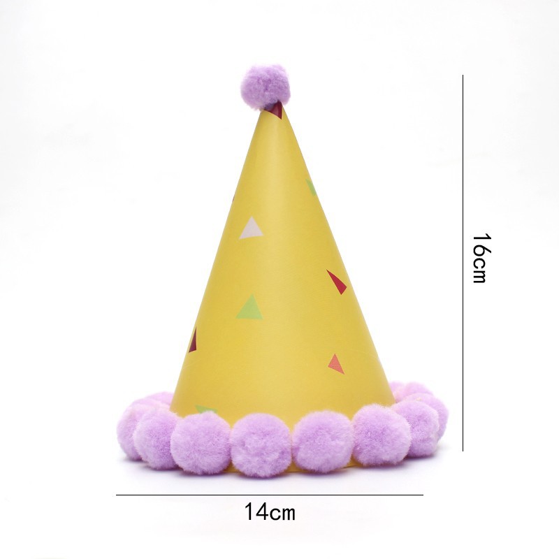 Pequeño sombrero de pelo fresco sombrero de fiesta sombrero de cumpleaños sombrero de actividad infantil sombrero de fiesta sombrero de punta