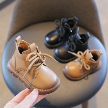 麥布熊兒童馬丁靴嬰兒學步鞋英倫皮靴子加絨冬季寶寶女童鞋-包郵!