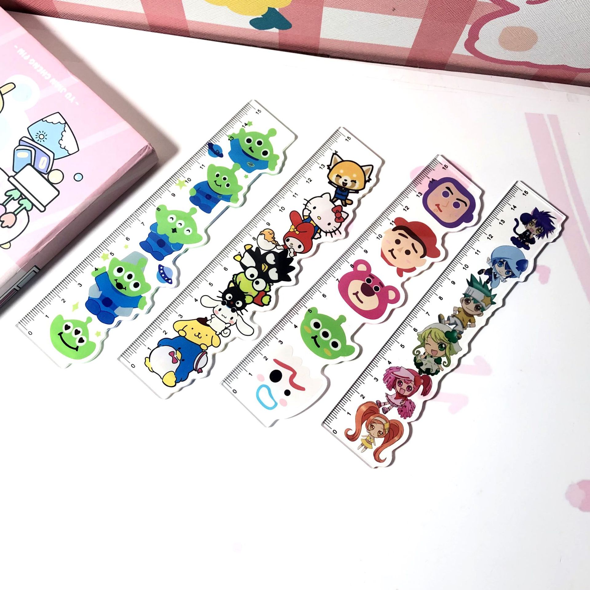 New Toy Total Drama Action Bass Lightyear Acrylic Transparent Clip Ruler Student Storage Stationery