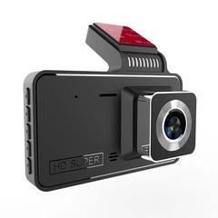 新型4インチデュアルレンズドライブ記録計IPSハイビジョンスクリーン星光夜視前後ダブル録画バック映像クロスボーダー