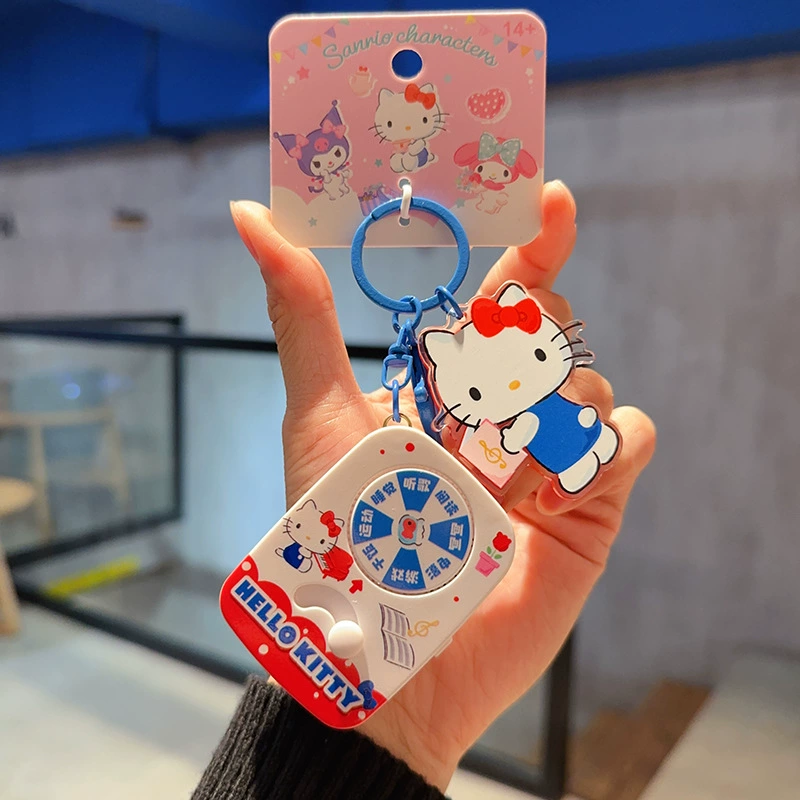 Плюшевый брелок Sanrio Hello Kitty, оригинал, мягкая подвеска 11×7.5 см, коллекционный талисман