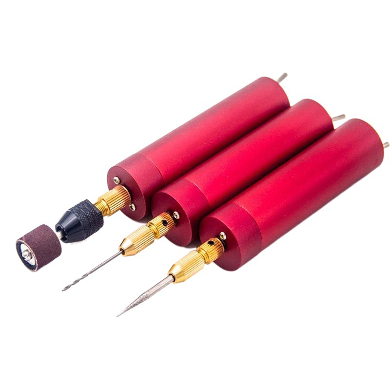 Molino eléctrico pequeño Mini modelo de taladro de mano de bricolaje linterna a perla Sapindus Wenwan perforadora USB