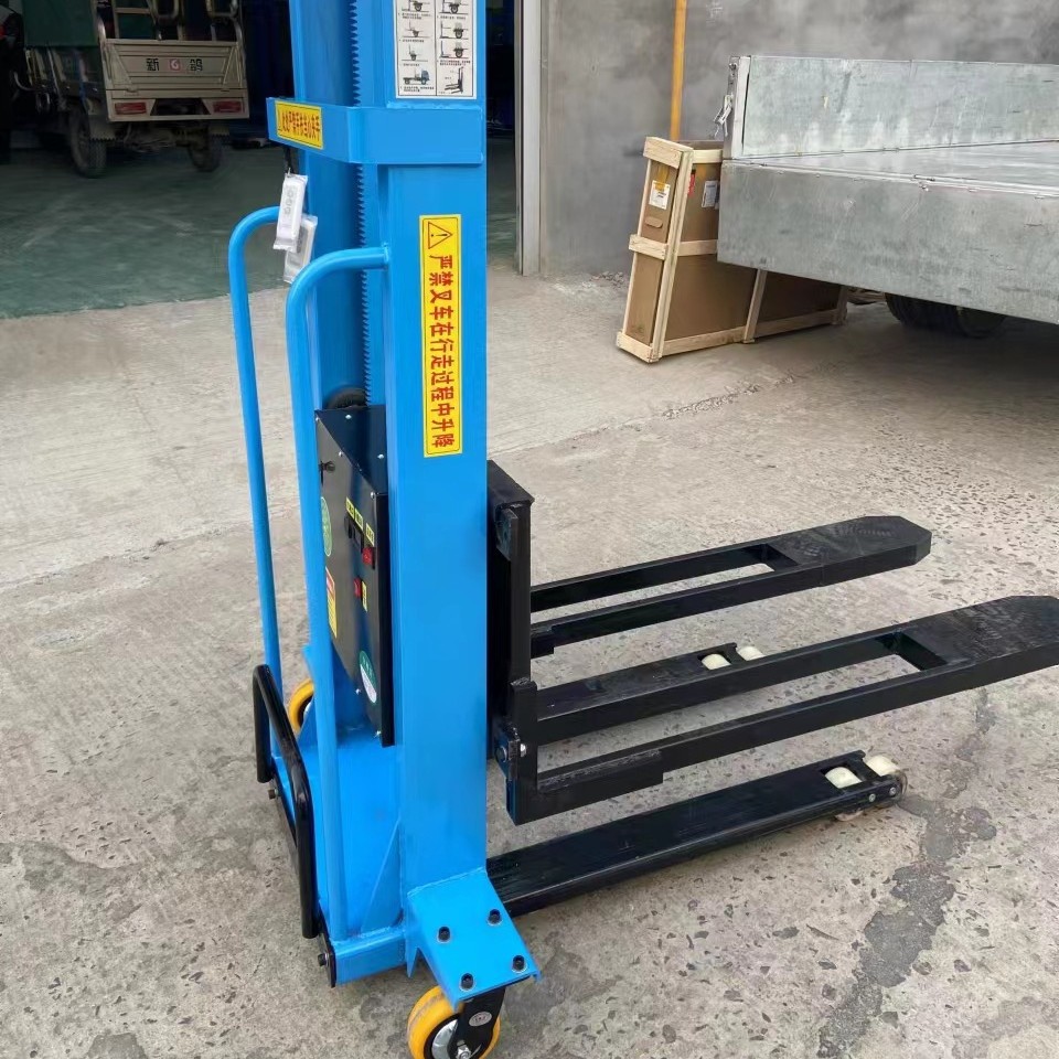 Apilador portátil para manejo de palets, elevación, carga y descarga, montacargas manual, elevador eléctrico, cargador a bordo
