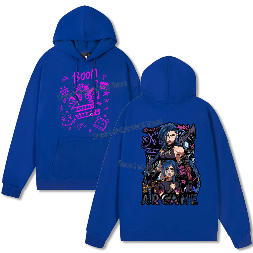 Arcane Hoodie Y2k Clothes Jinx Arcane Pullover for Men/women