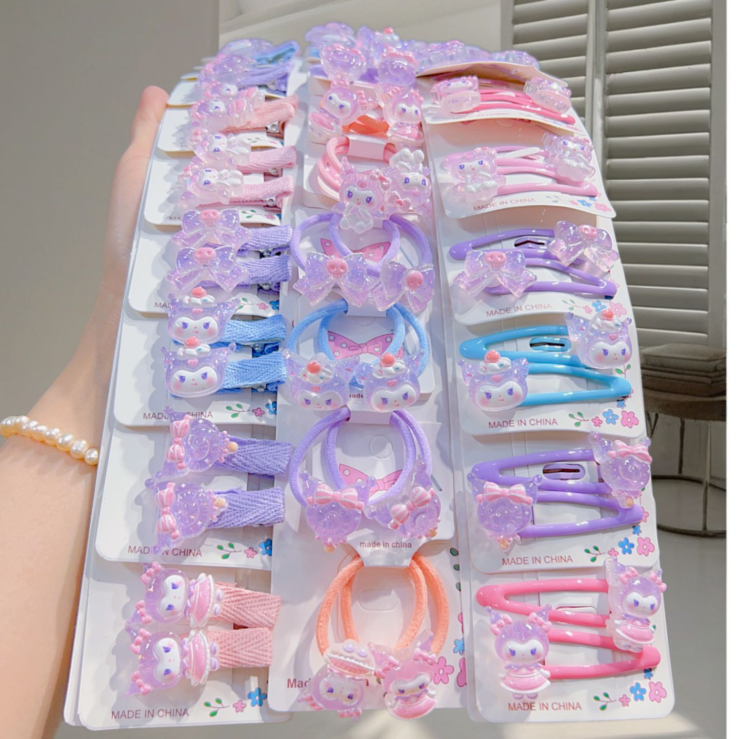 Purple transparent cartoon children's hair accessory