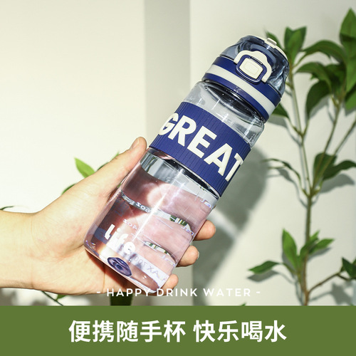 High-looking sports water cup, high temperature resistance, portable handle, fitness home student creative water cup with lid wholesale