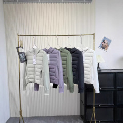 LULUの代替品、90％グースダウン、女性用フード付きスリムフィット軽量ダウンジャケット