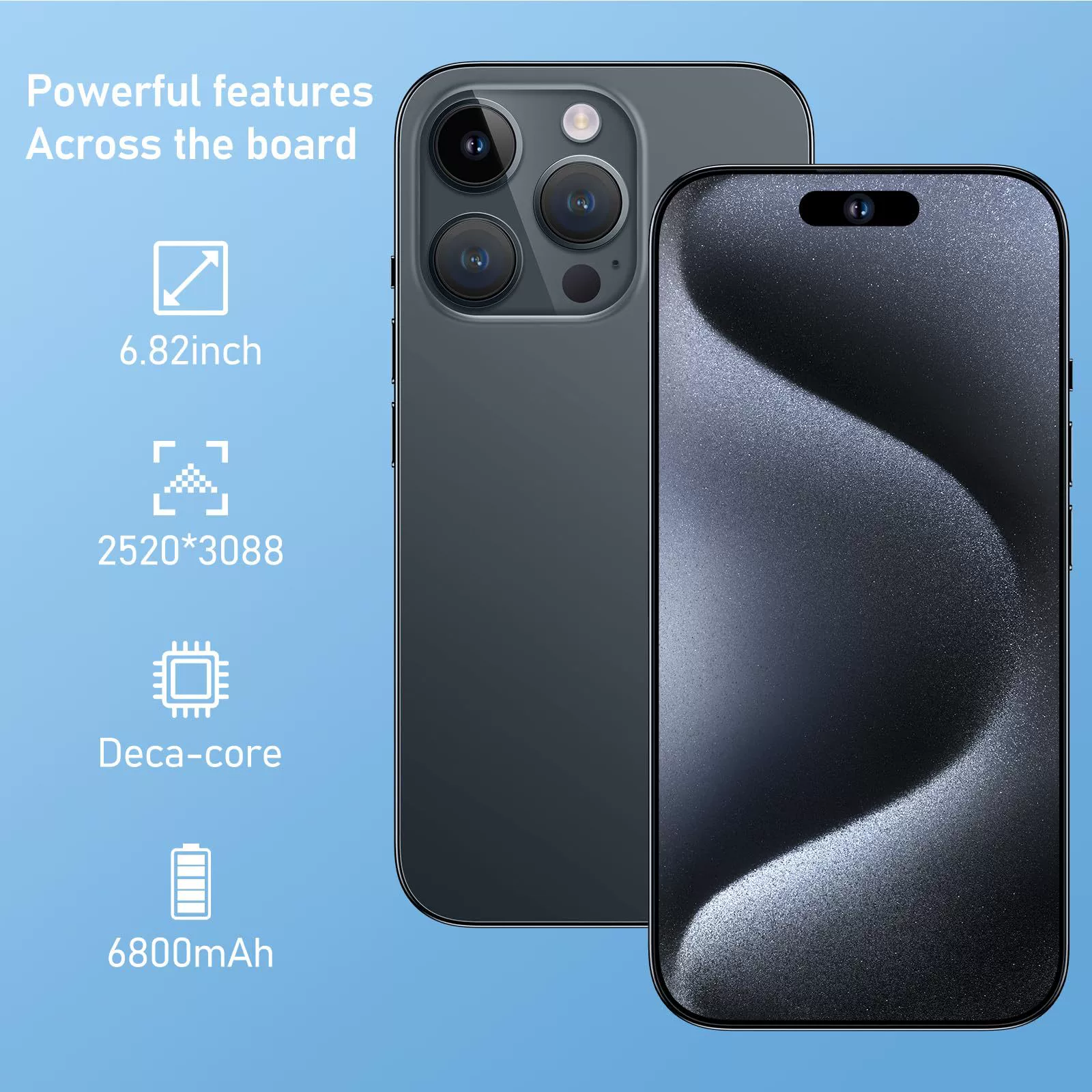 Мобильный телефон, Intel Core i15, 15 Pro Max, 64 ГБ/128 ГБ, 128 ГБ