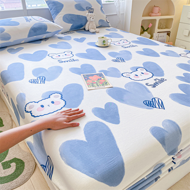 Pequeña sábana de algodón fresco, funda de algodón de verano de una sola pieza, funda protectora de colchón nuevo 2025, cubierta antideslizante, cubierta antipolvo