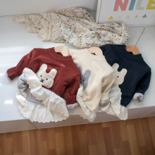 MMTKIDS 2025年秋冬季新款加绒款兔子女童套头毛衣 N714