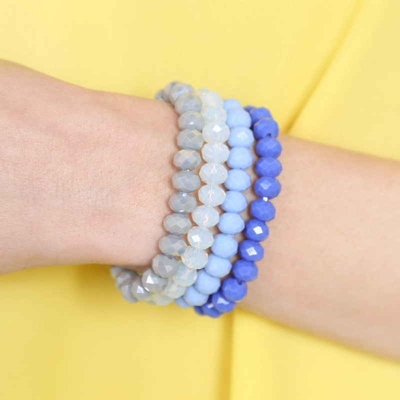 55g Weight Fashion Solid Color Crystal Wholesale Bracelets