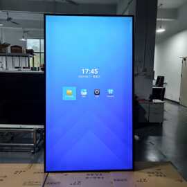 98寸壁挂嵌入式红外触摸一体机/单系统四等边窄边高亮防眩光触控
