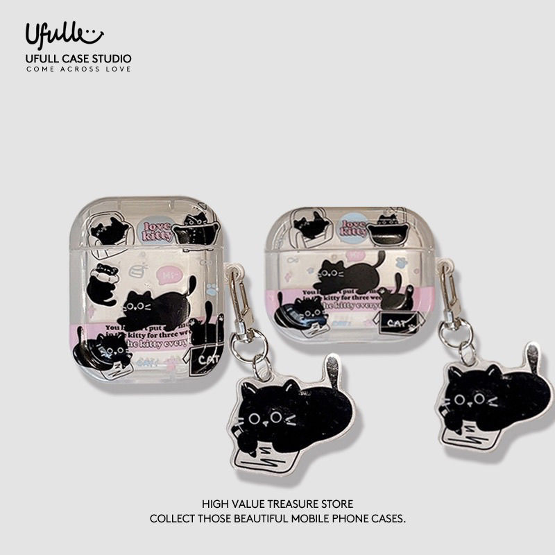 Ins Gato de dibujos animados japoneses para Apple AirPods 4 auriculares pro3 auriculares image 1