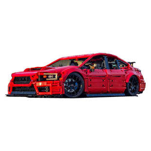 Building Blocks Cross-Border Moc-79953 Rally Car Model Technology Theme Building Block Set 3817 Particle Number/Red