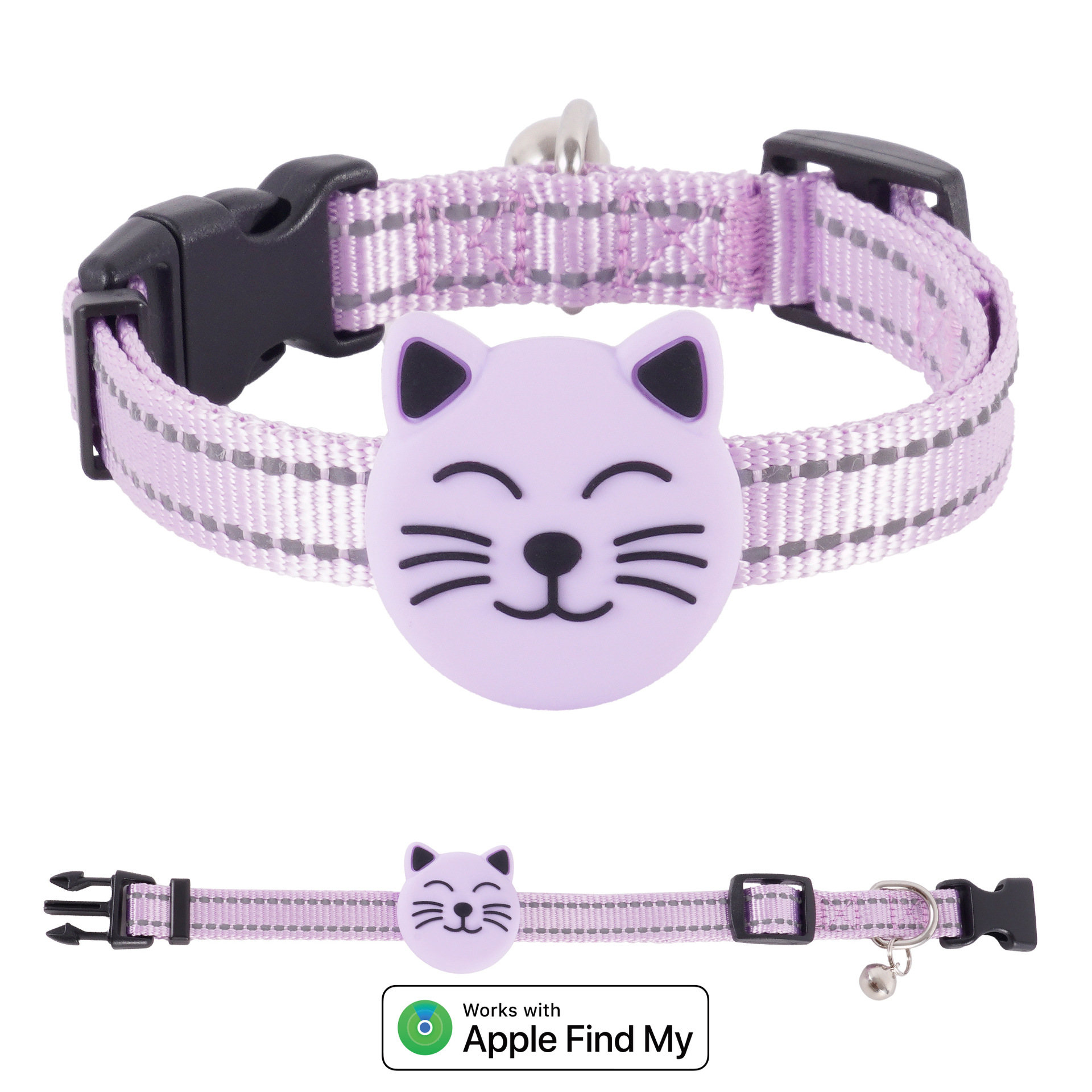 F22 Apple locator + collar purple