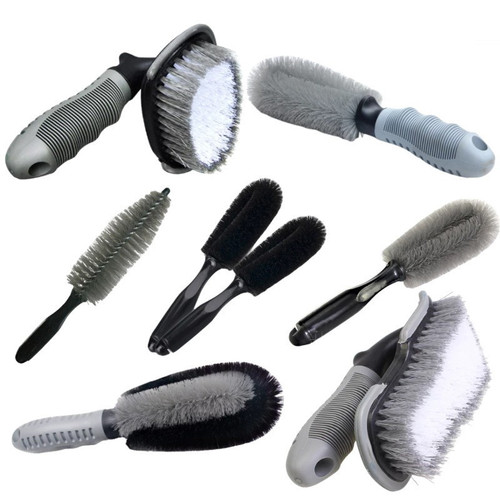 Car wash brush small cone type cross-border manufacturer tire brush car rim brush wheel hub brush cleaning pointed wheel hub brush