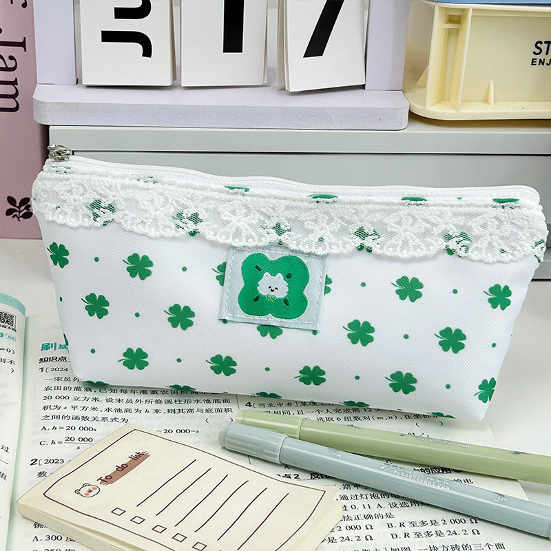 キティ花柄鉛筆バッグイン高価値女の子化粧収納袋大容量小中学生鉛筆文具バッグ|undefined