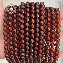 天然石特级橙石榴石散珠净体石榴石圆珠 手工手串DIY饰品配件批发