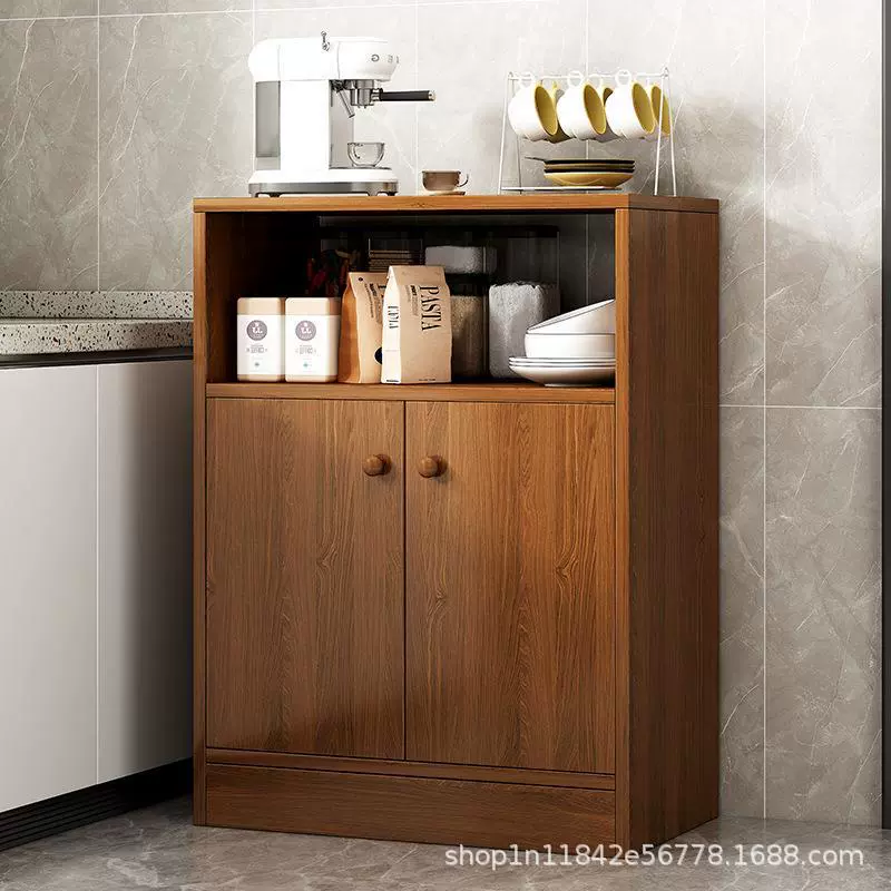 落地餐边柜靠墙一体简易整体橱柜家用厨房置物架客厅收纳柜茶水柜
