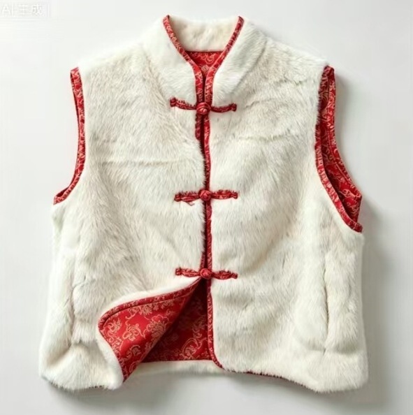 2026 Chinese-style stand-up collar vest for women, autumn and winter, middle-aged mom, faux mink fur, thickened vest, outerwear 2026 Chinese-style stand-up collar vest for women, autumn and winter, middle-aged mom, faux mink fur, thickened vest, outerwear