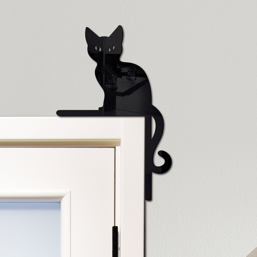 JM1104 cross-border Halloween new 3D three-dimensional cat acrylic mirror sticker home switch decorative wall sticker