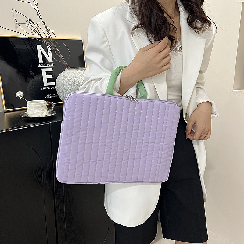 Coreano pequeño bolso de revestimiento portátil de color fresco 11 pulgadas bolso iPad 14 pulgadas bolso de computadora portátil antichoque