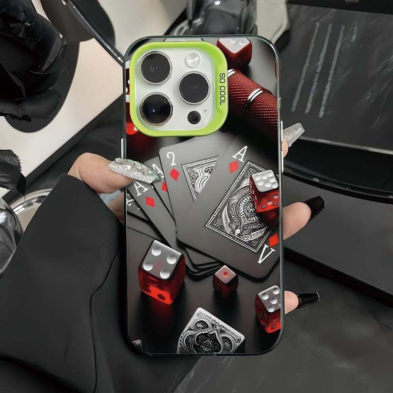 Card Dice Suitable for Apple 16/15 Promax Mobile Phone Case Niche 14/13/12/11 Pro Hot Model 8/7P