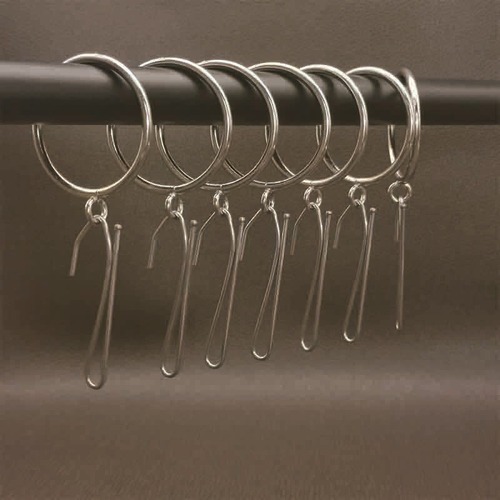 Cross-border supply stainless steel curtain single hook wholesale Curtain fabric with accessories hook 500 pcs in a box