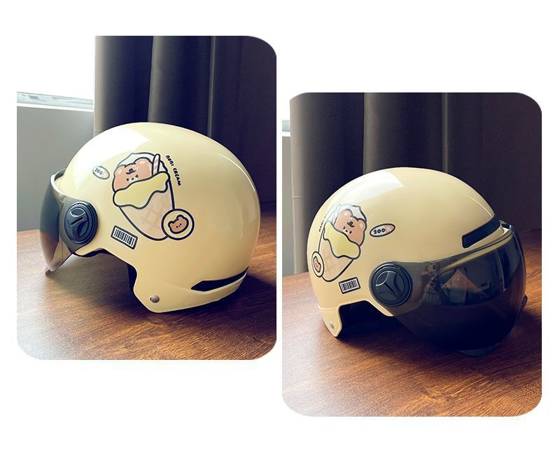 Chengye Electric Vehicle Helmet 3C Certified National Standard Ice Cream Sunscreen Half Helmet Unisex Four Seasons