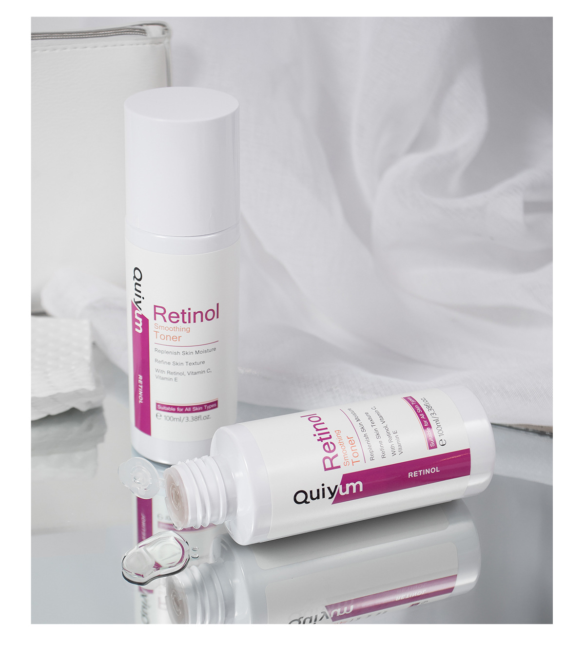 Cross-border QUIYUM Retinol Toner 100ml is a skincare product from a manufacturer that hydrates, moisturizes, nourishes and makes the skin tender and elastic undefined
