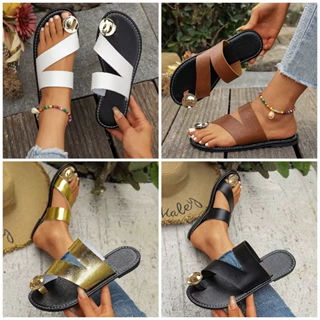 女2025年夏季新款非洲平底拖鞋圆头平底一字轻便拖鞋批发Slippers