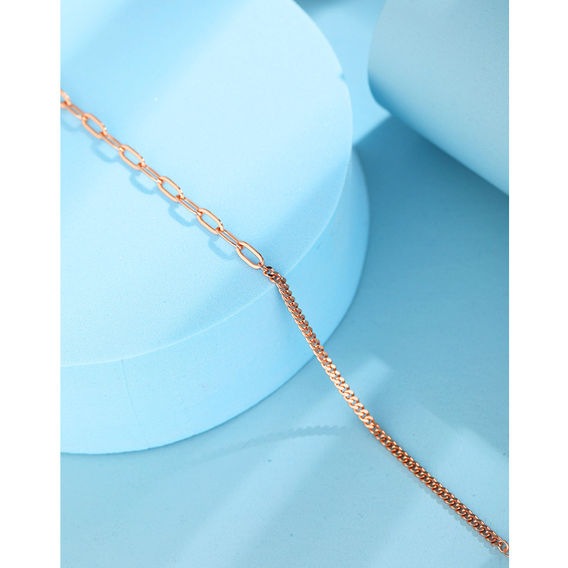 925 pulsera de costura de plata esterlina para mujeres ins simple diseño de alta gama sentido nicho temperamento cadena simple exquisita pulsera estilo frío