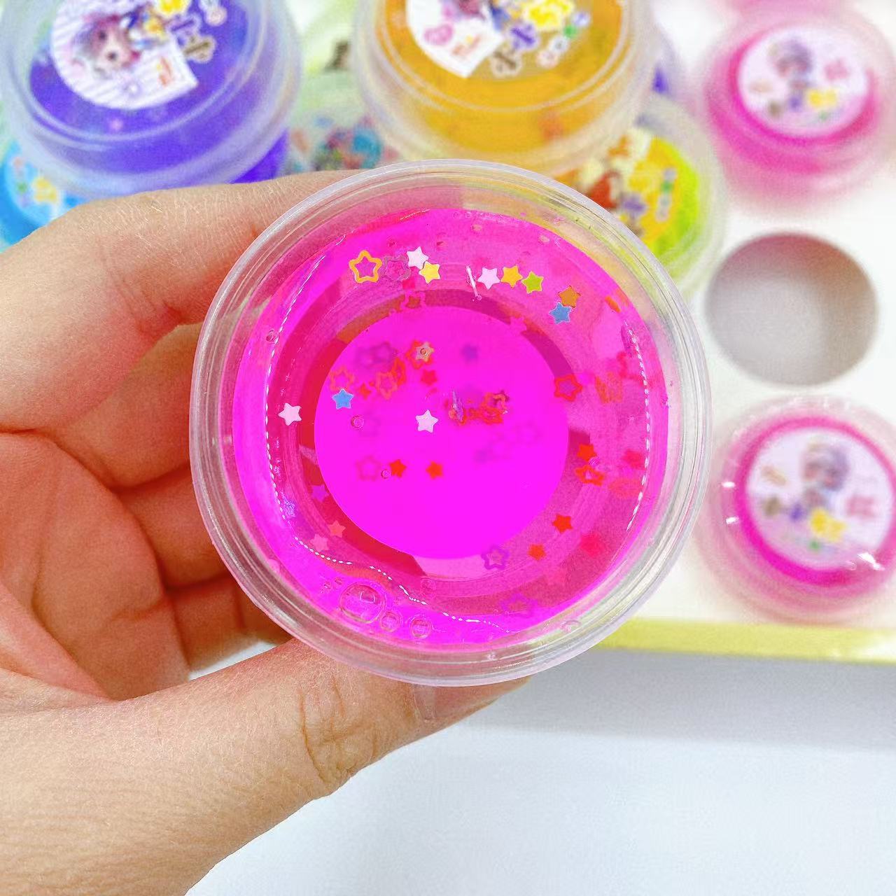 Nuevo pudín pequeño pegamento espumante colorido permeable barro de cristal slime no mancha barro de color alrededor de la escuela 1 lote de yuanes
