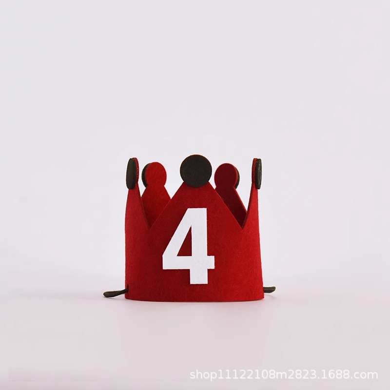Números de la corona de vino rojo 4-Embalaje individual / Altura 9cm Diámetro 10cm