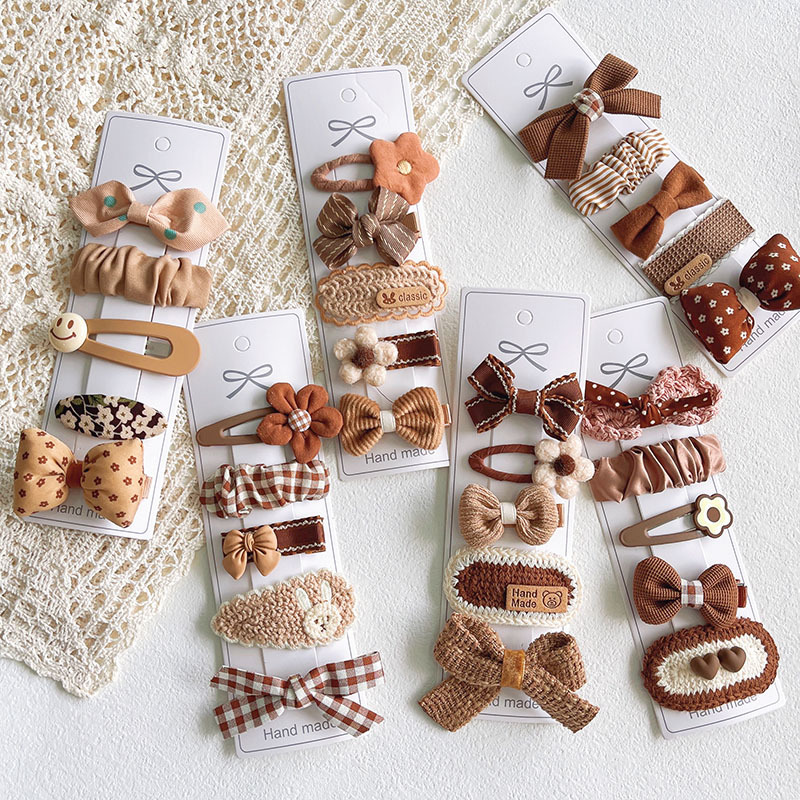 25g Weight Hair Clip Hair Accessories Type Yes Quantity Holiday, Daily Occasion Bow Knot Pattern Kid'S Gender Cute Style Kid'S Cute Bow Knot Cloth Hair Clip 无