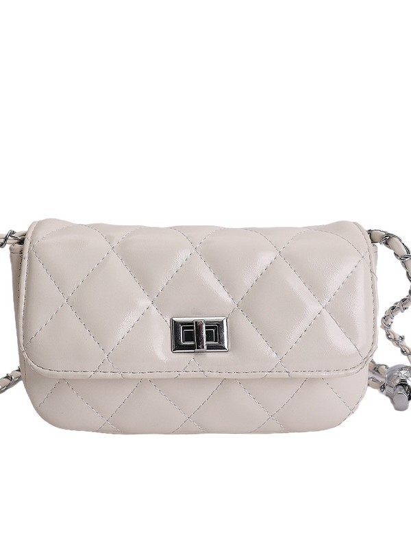Bolso de cadena de diamante popular bolso de mujer 2026 nuevo estilo de alta calidad humedad moda de color sólido con cierre bolso de hombro