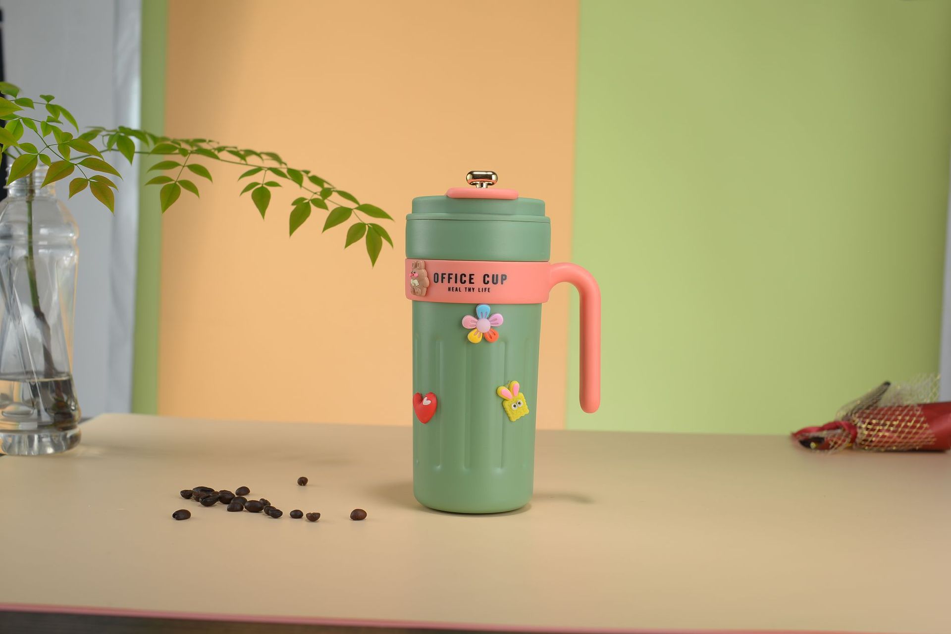 Taza de vacío de visualización de temperatura de acero inoxidable 316 taza de agua simple portátil 2023 e-commerce nueva taza de café con cuerda