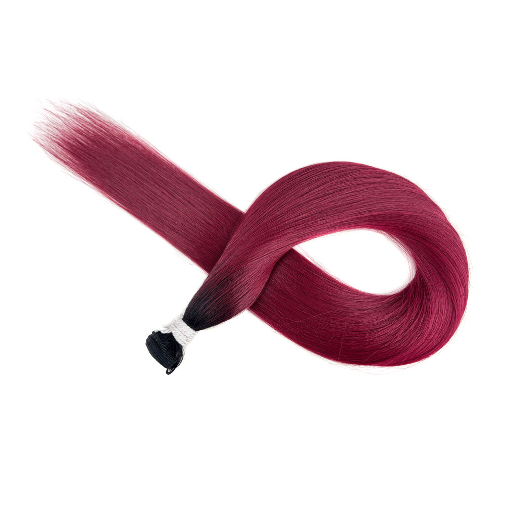 Europa, América y África transfronterizos Synthetic Straight Hair Bundle peluca recta extensión de cabello cortina