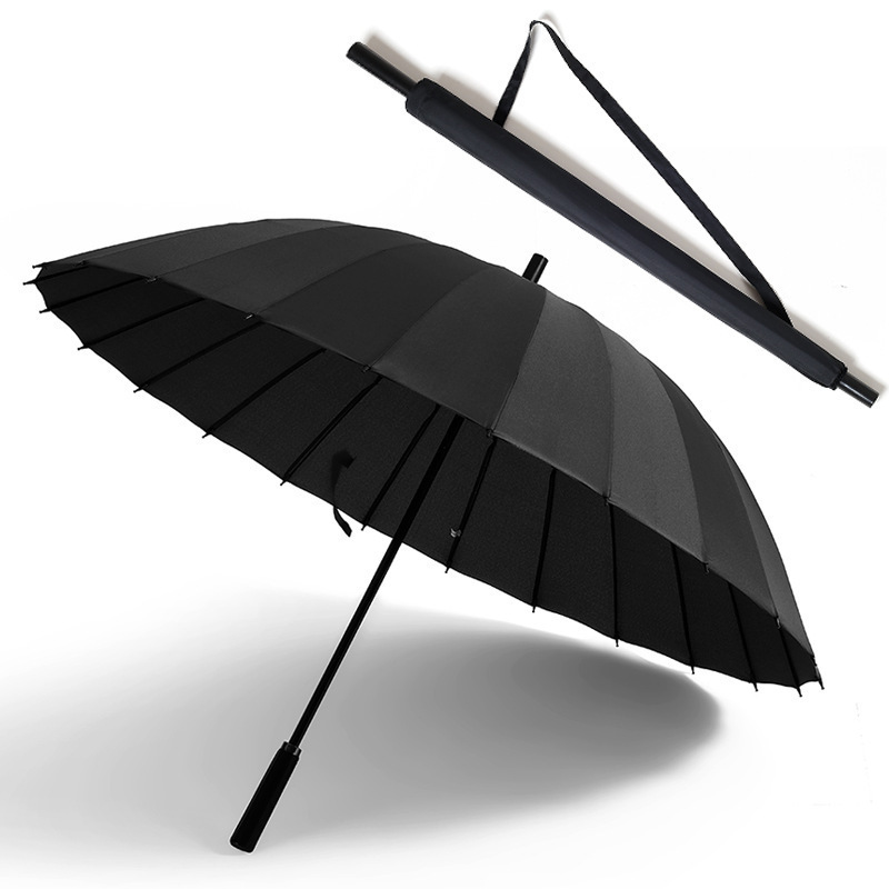 抗风24骨长柄超大号雨伞大量双人男女直杆自动晴雨伞广告|undefined