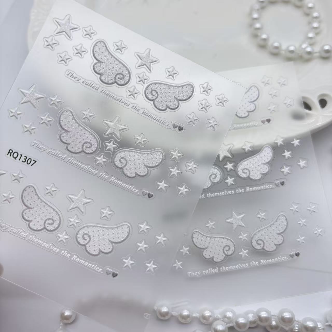 3D winged star stickers for gift packaging, Korean-style ins water cup, power bank, planner DIY decoration stickers
