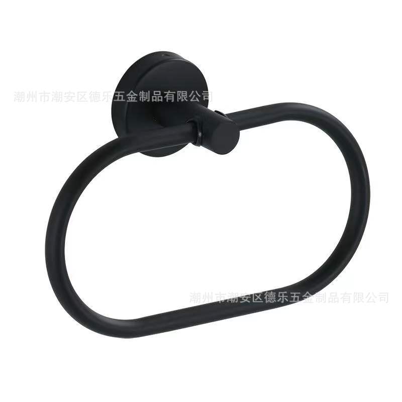 Juego de Accesorios de Baño de Acero Inoxidable Negro 304: Toallero, Barra para Toallas, Portarrollos de Papel, Anillo para Toallas, Gancho para Abrigos